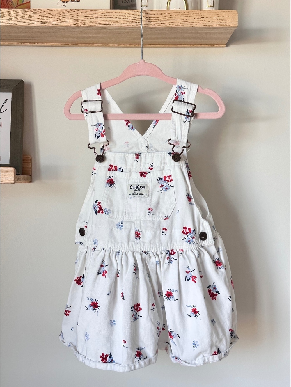 OshKosh B’gosh White Floral Skirtall Sz 24m
